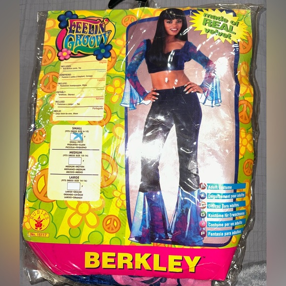 Berkley Feelin' Groovy Costume with Blue and Black Colors Size S - Picture 1 of 4